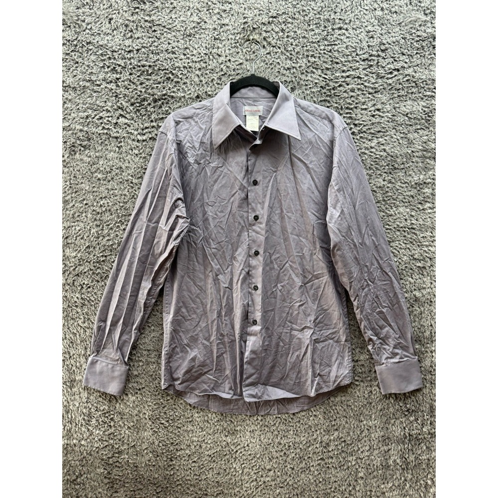 Versace Classic Long Sleeve Button Down Shirt Gray Mens Size 40